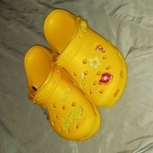Limited edition Justin Bieber crocs with pins